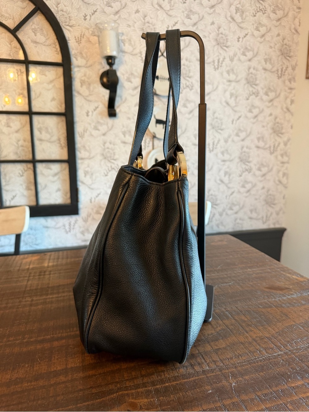 MICHAEL Michael Kors Black Fulton East West Tote EUC - Picture 3 of 5